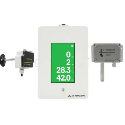Air Changes Per Hour Monitor with Touch Screen